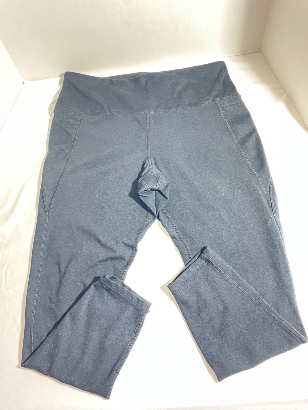 Danskin Women's Black XL Lightweight Leggings, Pockets Workout Yoga Gym